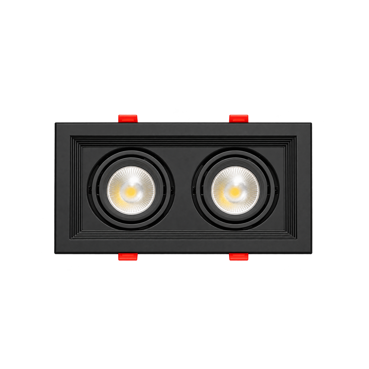 Spot Led Frame Duo Embutir 14w 3000k Branco Quente Bivolt Preto Alut