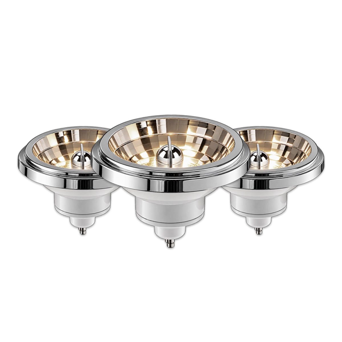 Kit 3 Lâmpada Led Ar111 12w 4000k Branco Neutro GU10 Bivolt  Branco Alut