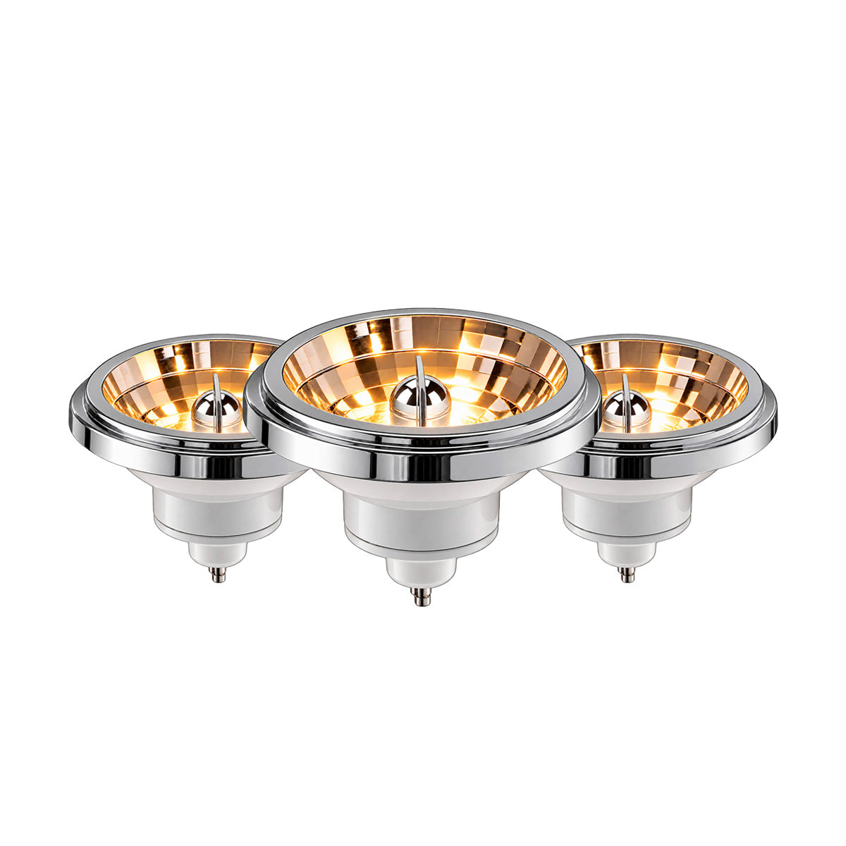 Kit 3 Lâmpada Led Ar70 4,8w 2700k Branco Quente Gu10 Bivolt  Branco Alut