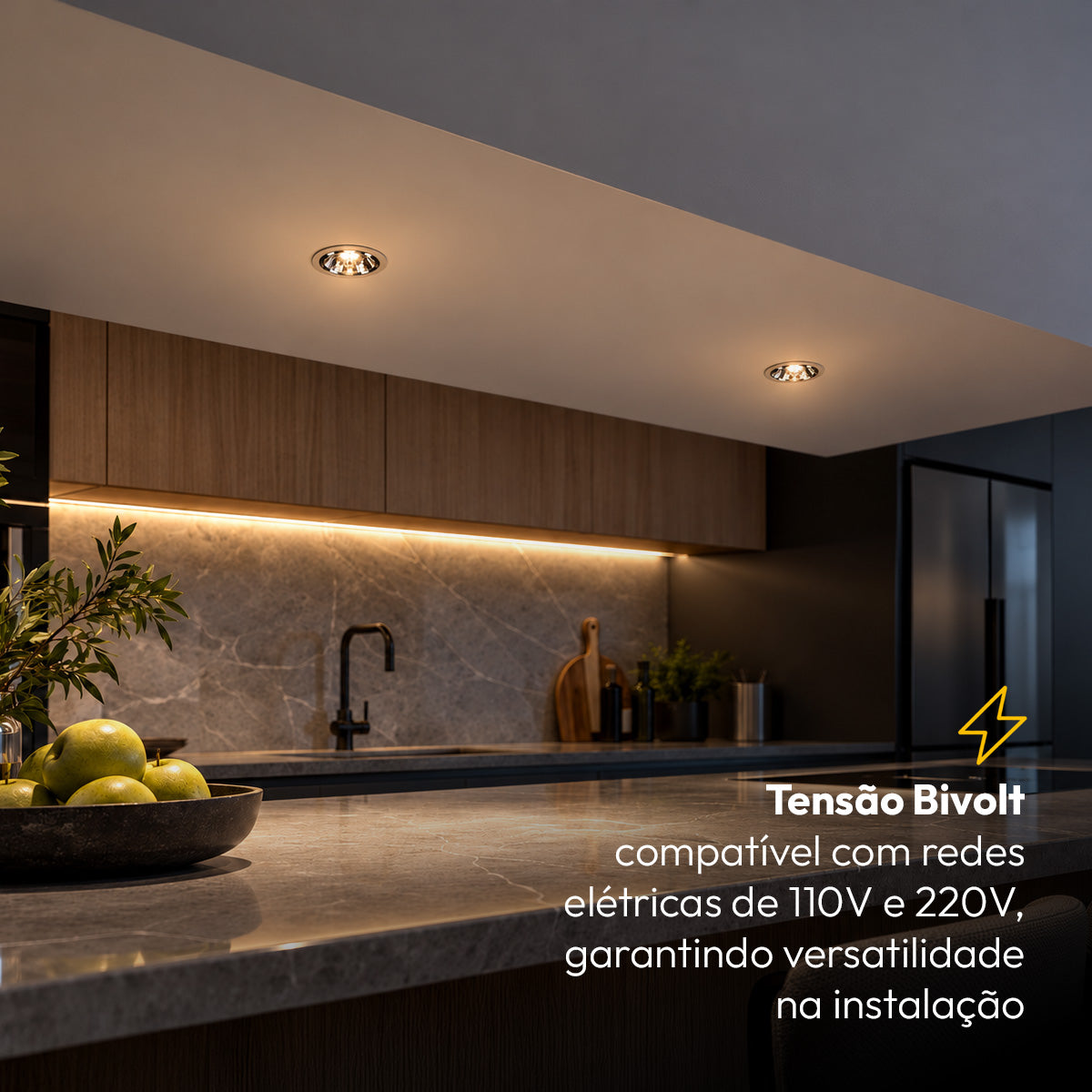 Kit 5 Lâmpadas Led Ar70 4,8w 2700k Branco Quente Gu10  Bivolt Branco Alut