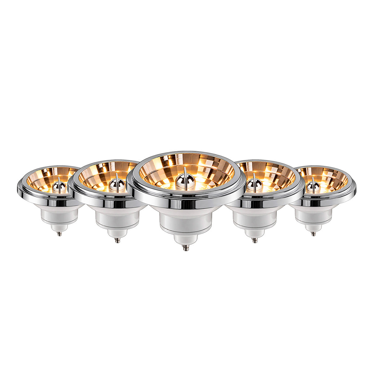 Kit 5 Lâmpadas Led Ar70 4,8w 2700k Branco Quente Gu10  Bivolt Branco Alut