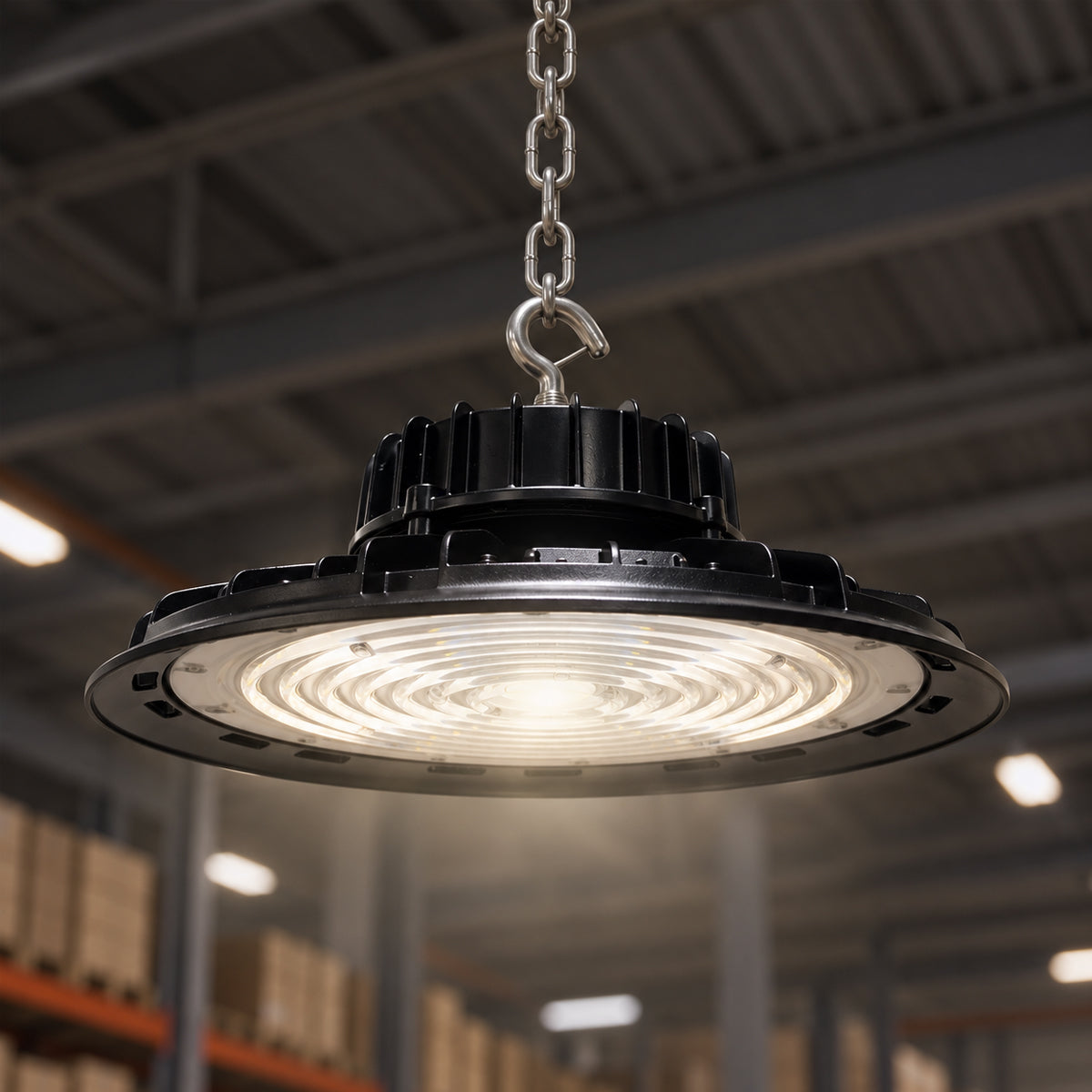 Luminária Led Industrial Ufo 150w 4000K Branco Neutro 22500lm Preto Bivolt Alut