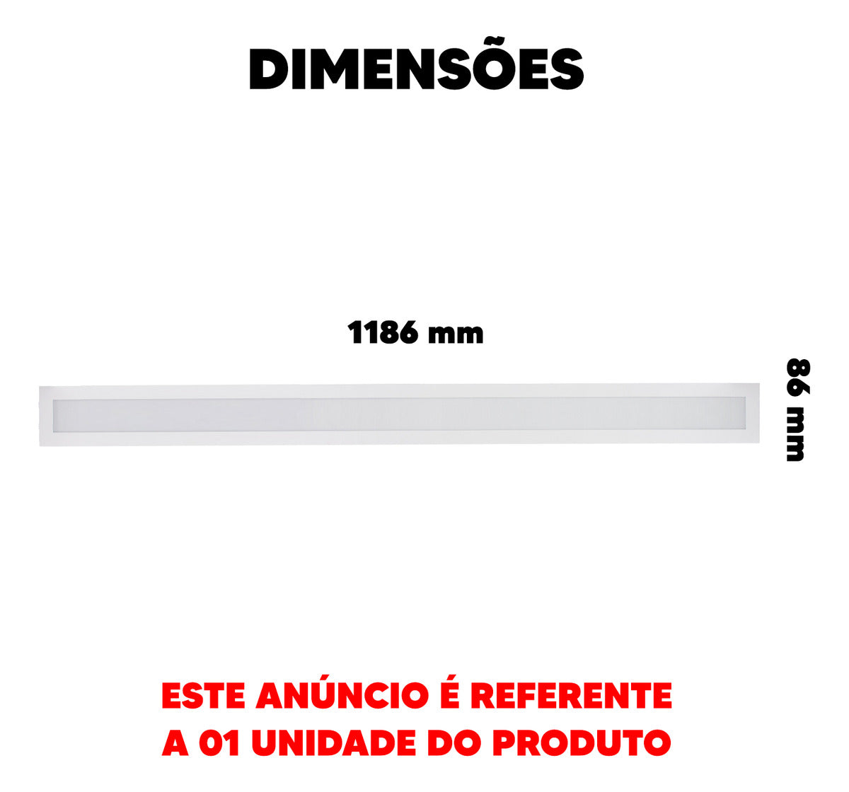 Painel Led Fit Slim Embutir 36w 3000k Branco Quente IP20 Bivolt Branco Avant