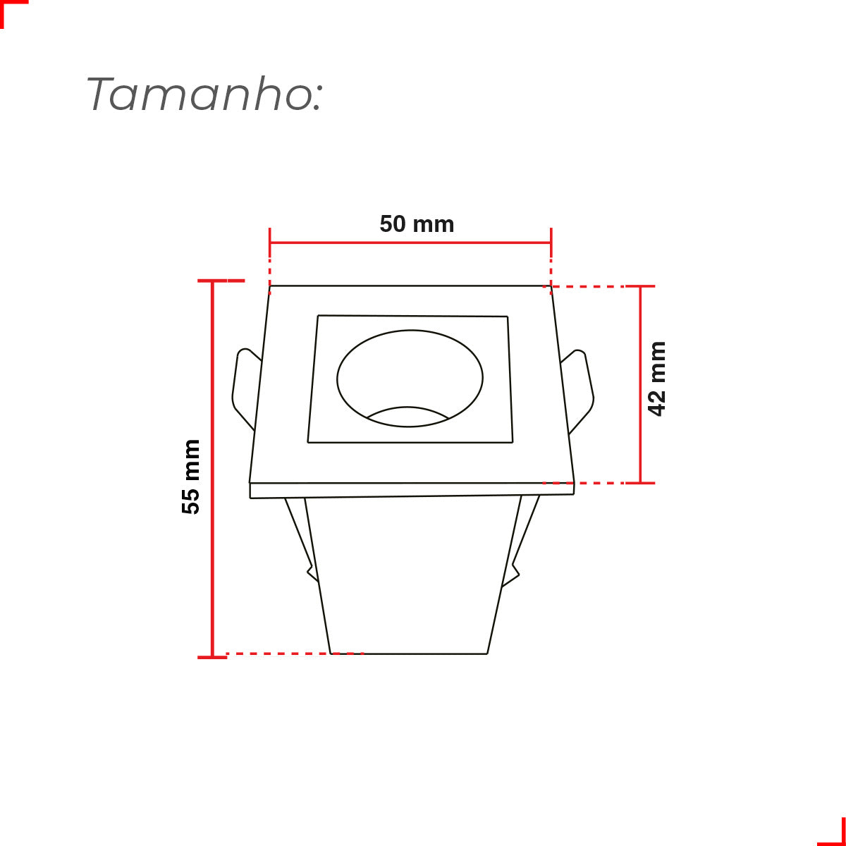 Spot Led Dots 2w 2700k/6500k Embutir Red Branco Deluxe