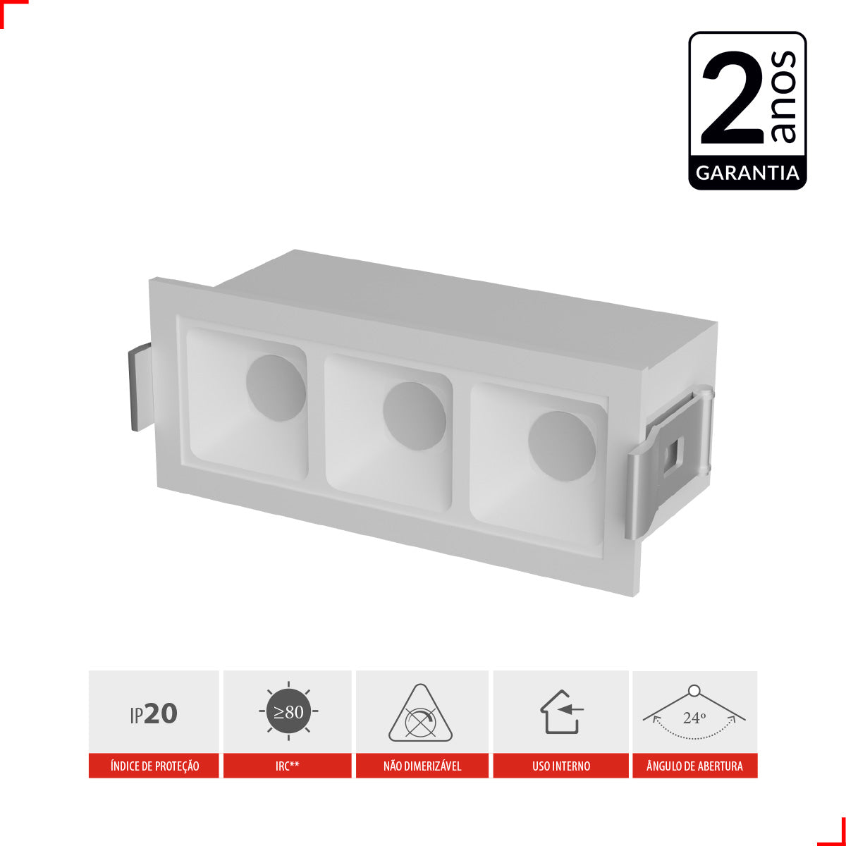 Spot Led Dots 6w 2700k/6500k Embutir Branco Deluxe