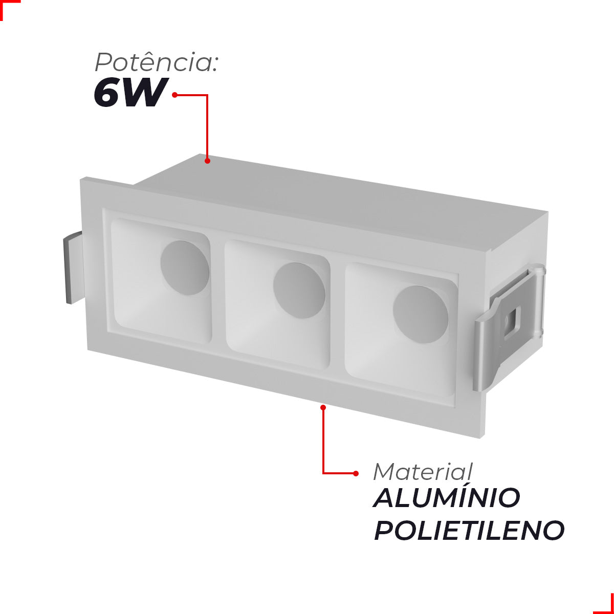 Spot Led Dots 6w 2700k/6500k Embutir Branco Deluxe