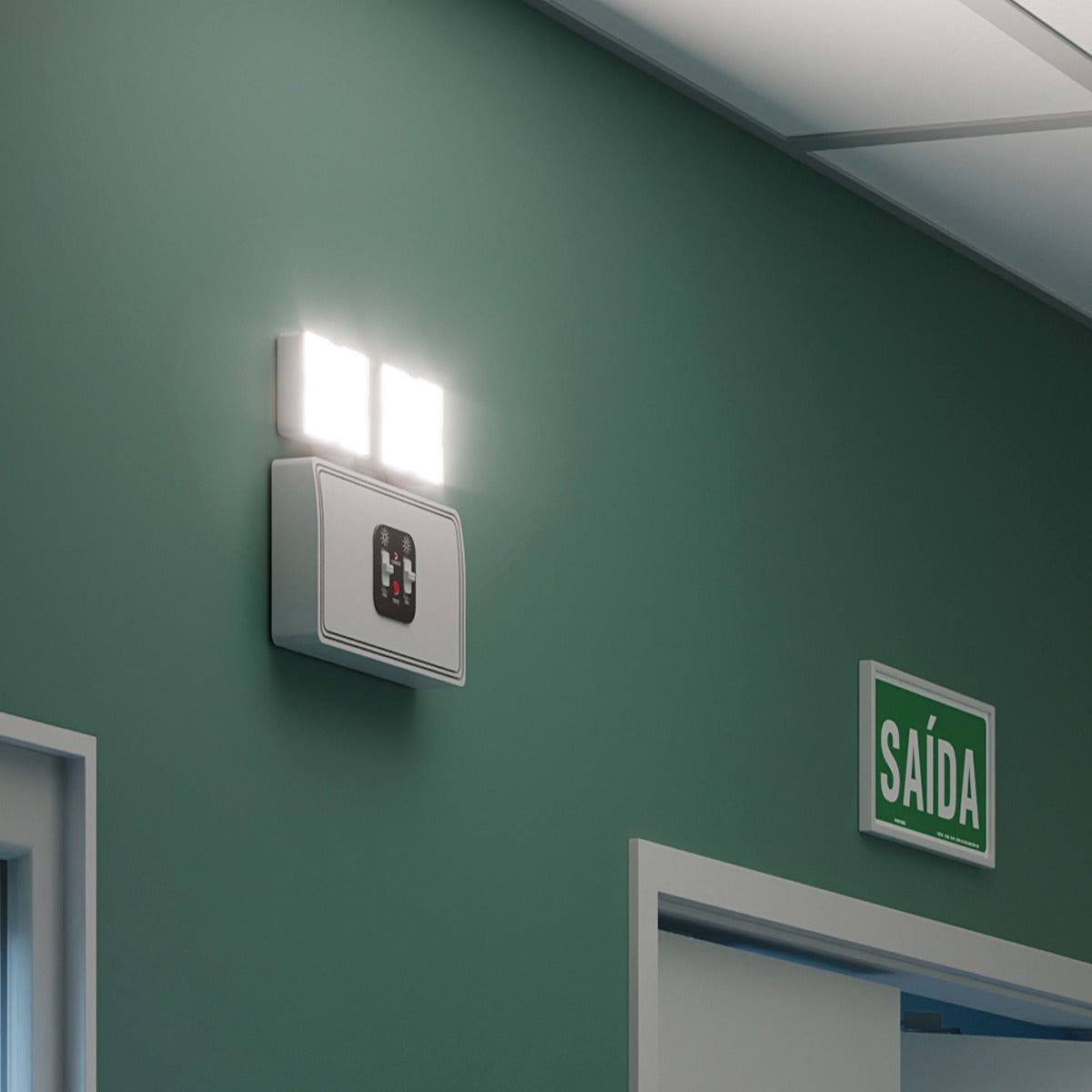 Luminaria Led Emergencia Bloco 2w 6000K Branco Frio Bivolt Branco Avant