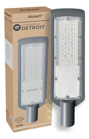 Luminária Led Poste Detroit 50w 6500k Branco Frio IP66 Bivolt Alut