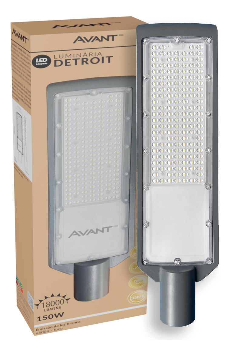 Luminária Led Poste Detroit 150w 6500k Branco Frio IP66 Bivolt Alut