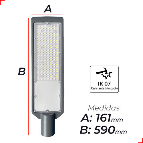 Luminária Led Poste Detroit 150w 6500k Branco Frio IP66 Bivolt Alut