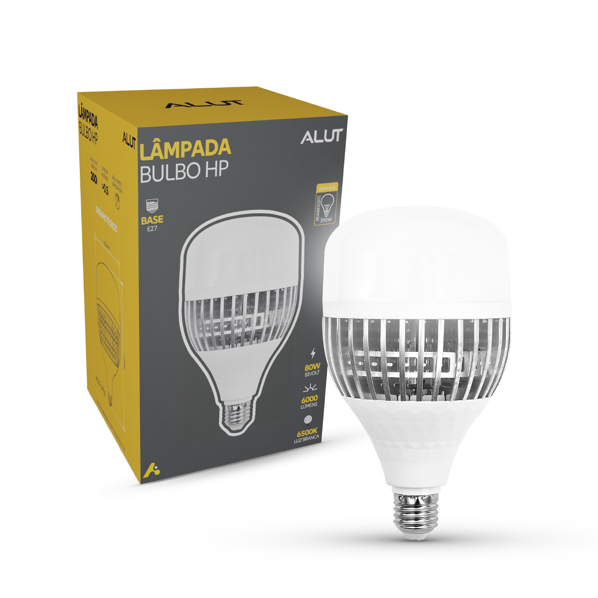 Lampada Led Bulbo Hp 80w 6500k Branco Frio Bivolt E27 Alut By Avant