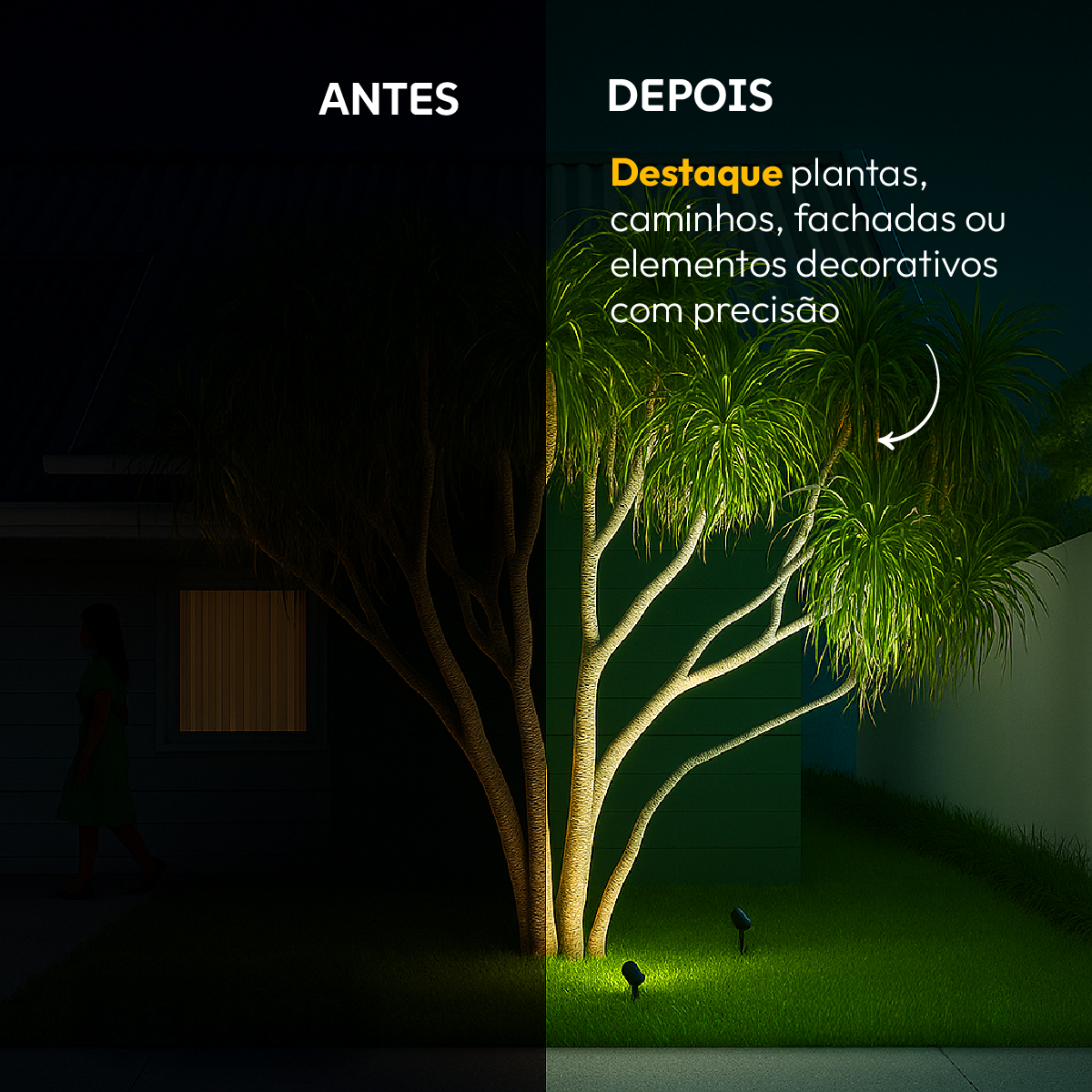 Luminária Espeto de Jardim Led 7W 3000K a prova d'água Alut