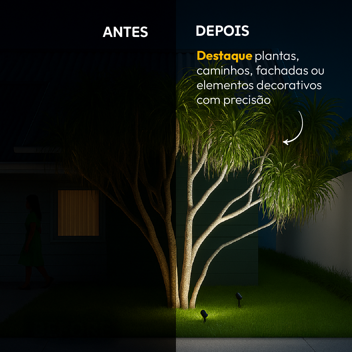Luminária Led Espeto de Jardim 7W 6500k Branco Frio a prova d'água Alut