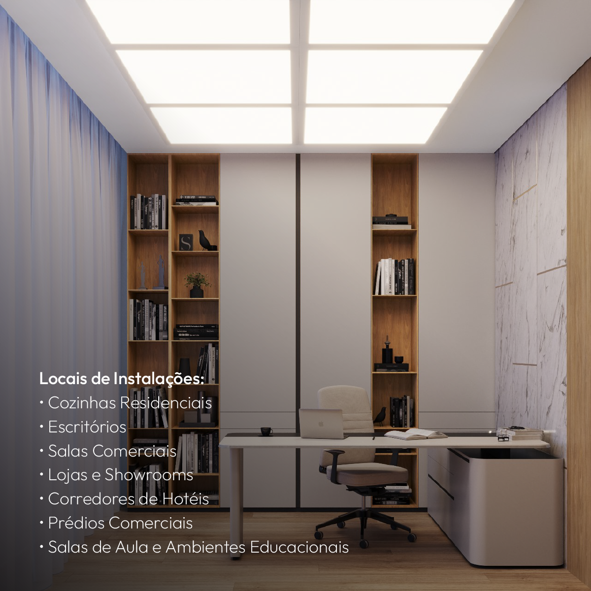 Painel Led Plafon Easy 36w 6500k Embutir Quadrado Alut