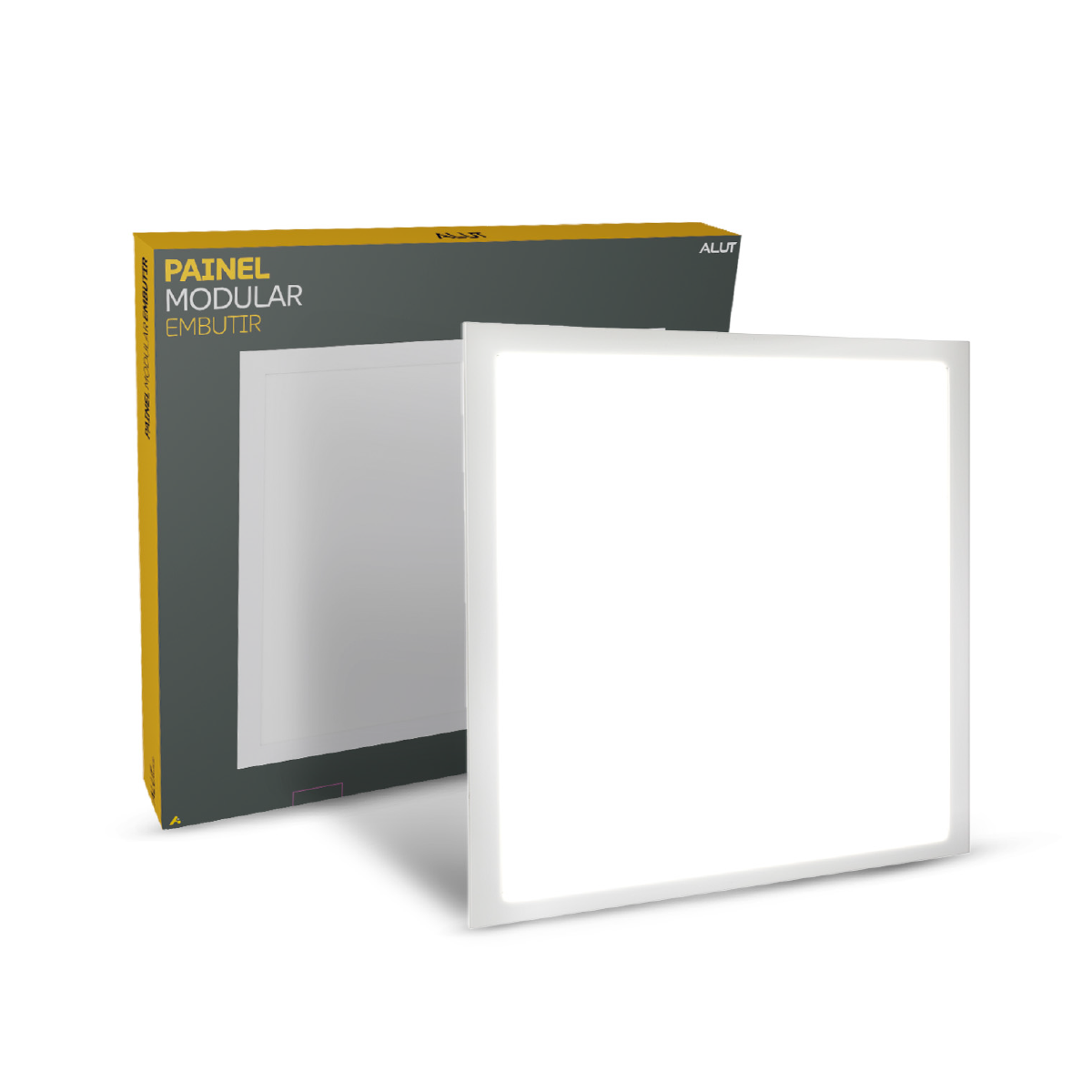 Painel Led Plafon 50w 6500k Bivolt Embutir 60x60 Quadrado Branco Cod: ALUT000504 Alut By Avant