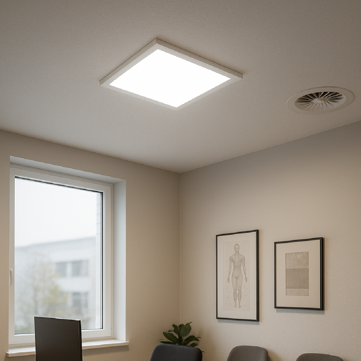 Painel Led Plafon Easy 50w 6500k Sobrepor Quadrado Alut