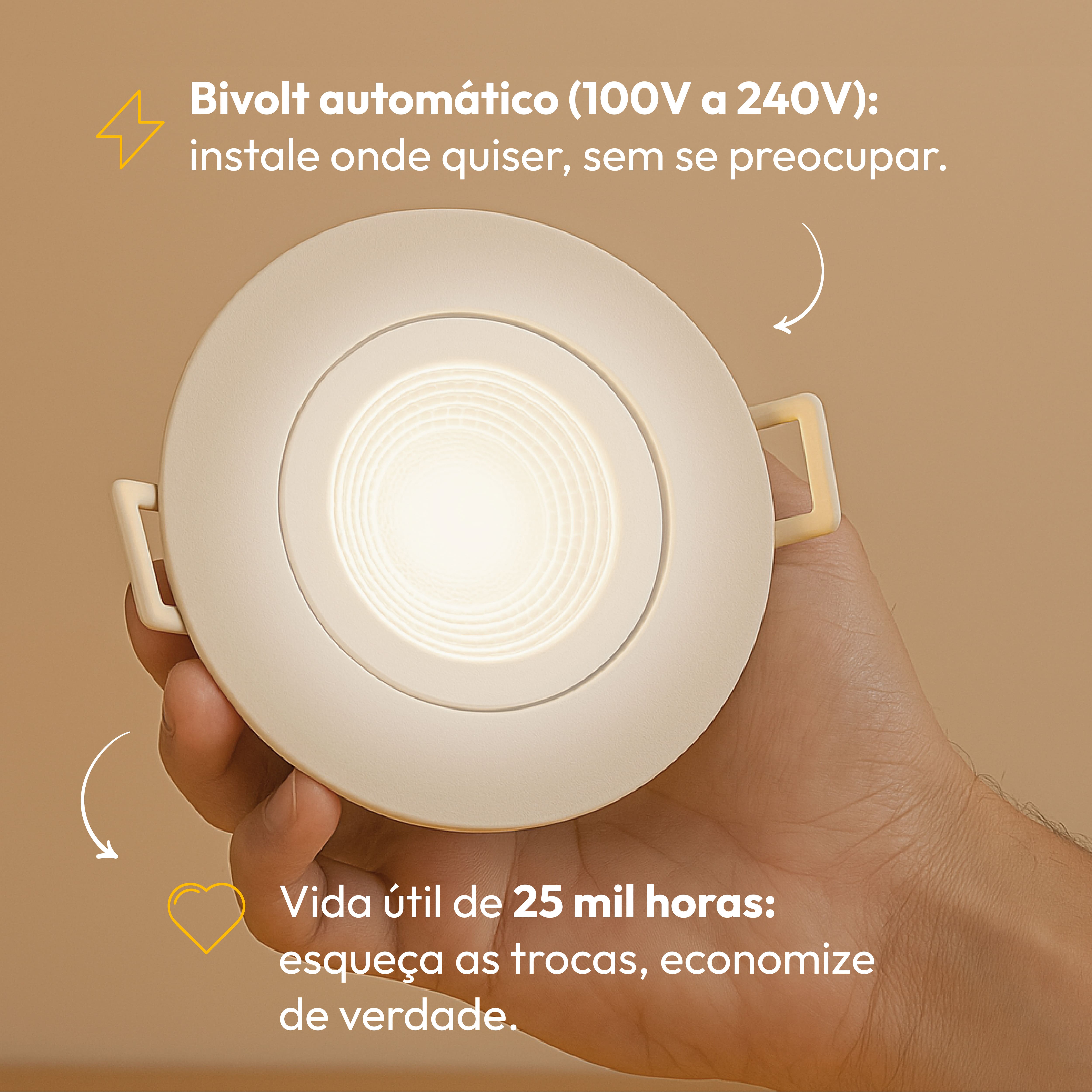 Kit 10 Spot Led Embutir 7w 6500k Branco Frio 110v/220v Bivolt Redondo Branco Alut