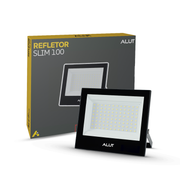 Refletor Led Slim 100w Branco Frio 6500k Bivolt IP65 Alut
