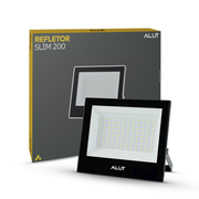 Refletor Led Slim 200w Branco Frio 6500k Bivolt IP65 Alut