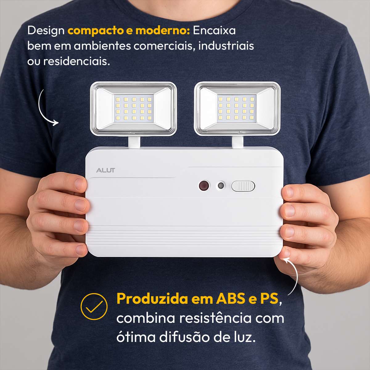 Luz Led Emergência Bloco Safelight 5W 600lm 6000K Alut