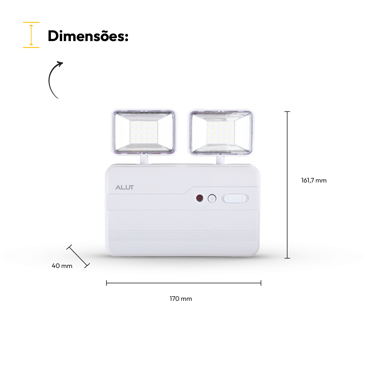 Luz Led Emergência Bloco Safelight 5W 600lm 6000K Alut