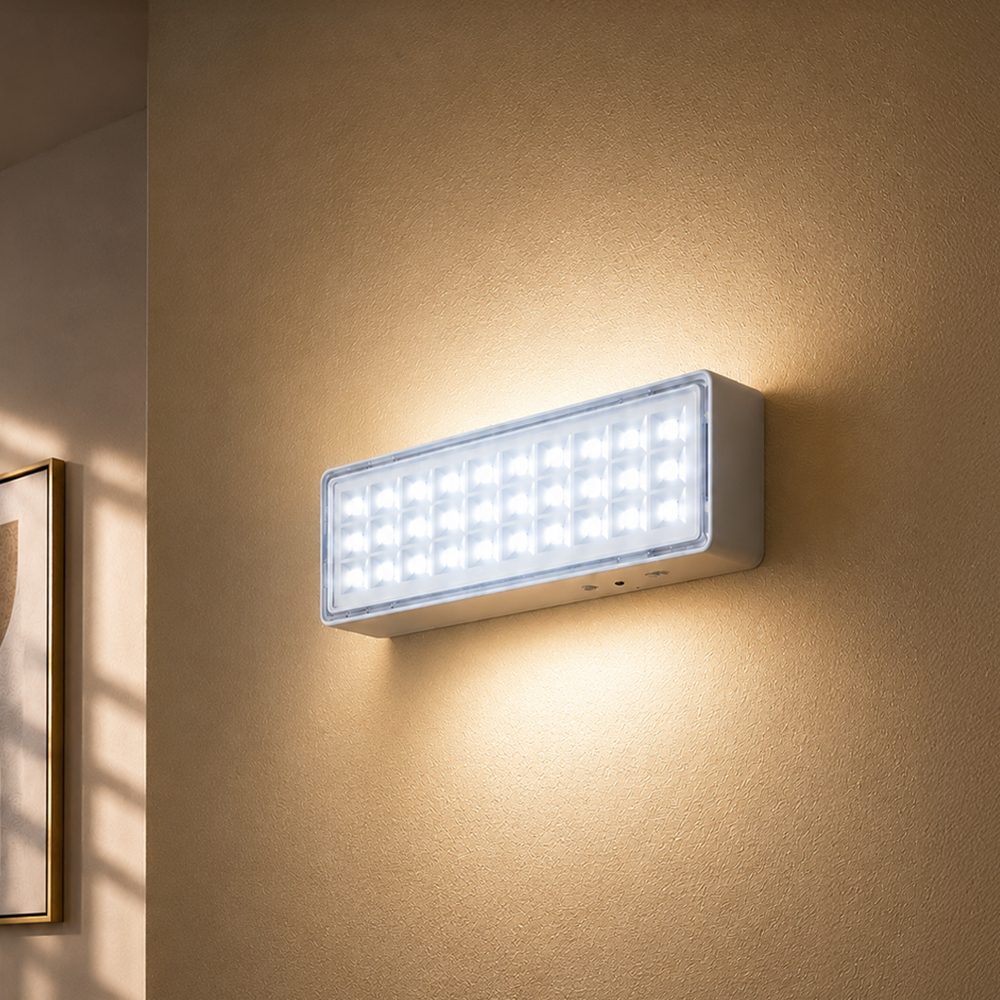 Luminária Led Emergência Barra 1w 6000K Branco Frio Bivolt Branco Alut