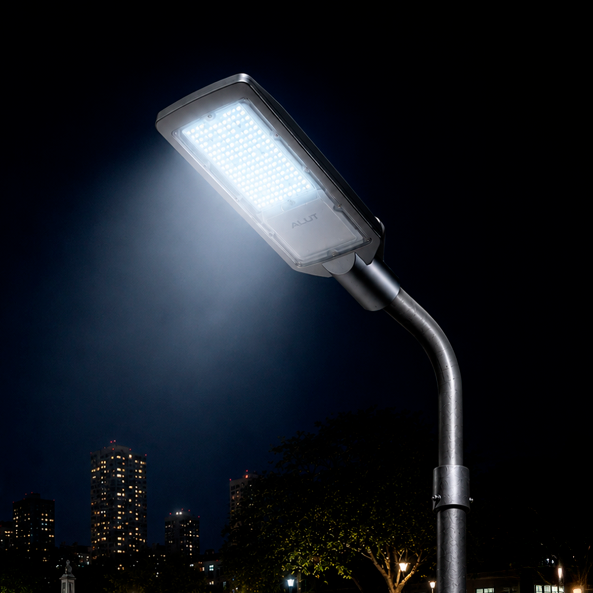 Luminária Led Poste Estacionamento 200w IP66 6500k Branco Frio Alut