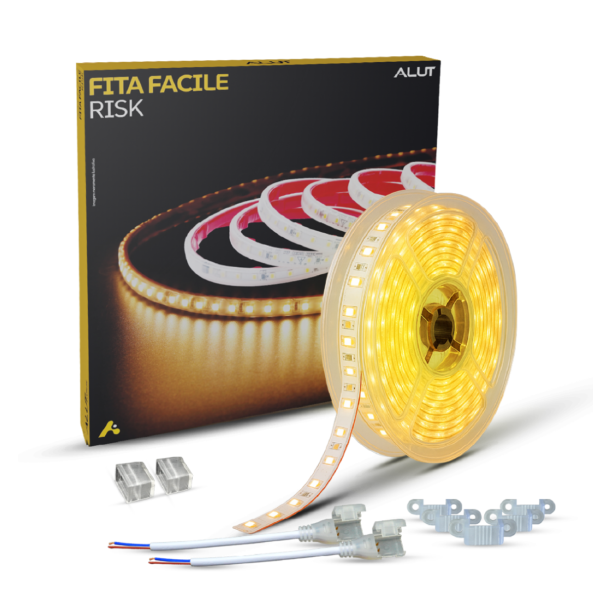 Fita Led Facile Risk 5m 12w 2700k 220v a prova d'água Alut