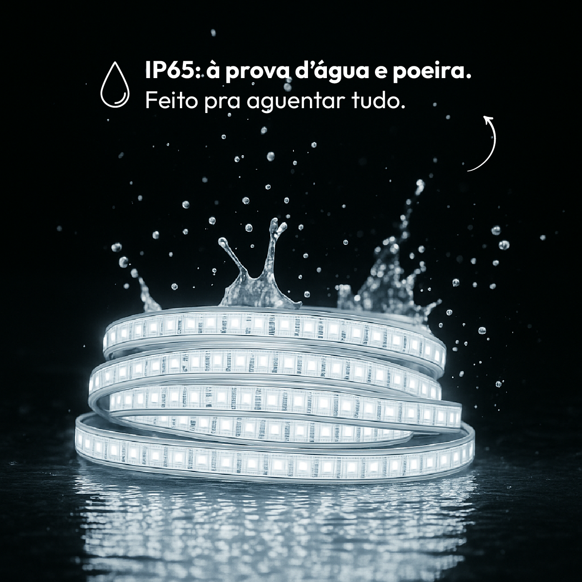 Fita Led Facile Risk 5m 12w 6500k Branco Frio 127v a prova d'água Alut