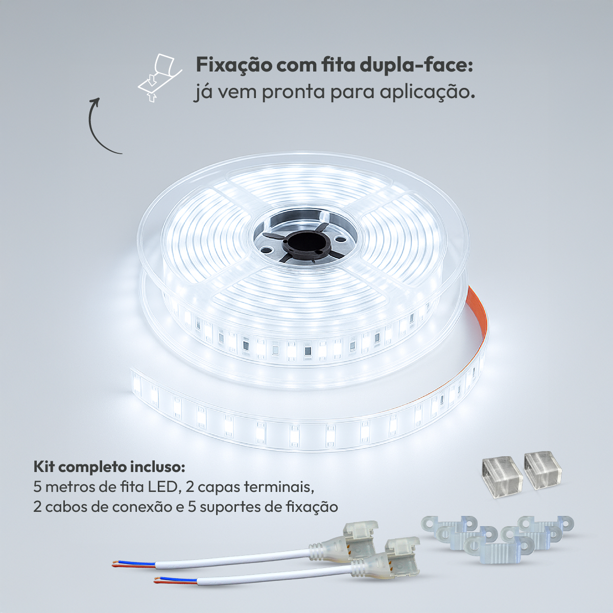 Fita Led Facile Risk 5m 12w 6500k 220v a prova d'água Alut
