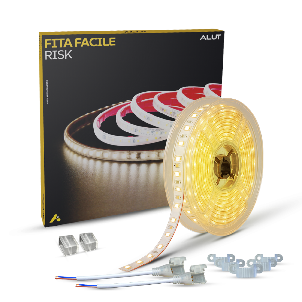 Fita Led Facile Risk 5m 12w 4000k Branco Neutro 1000lm 127v IP65 Alut