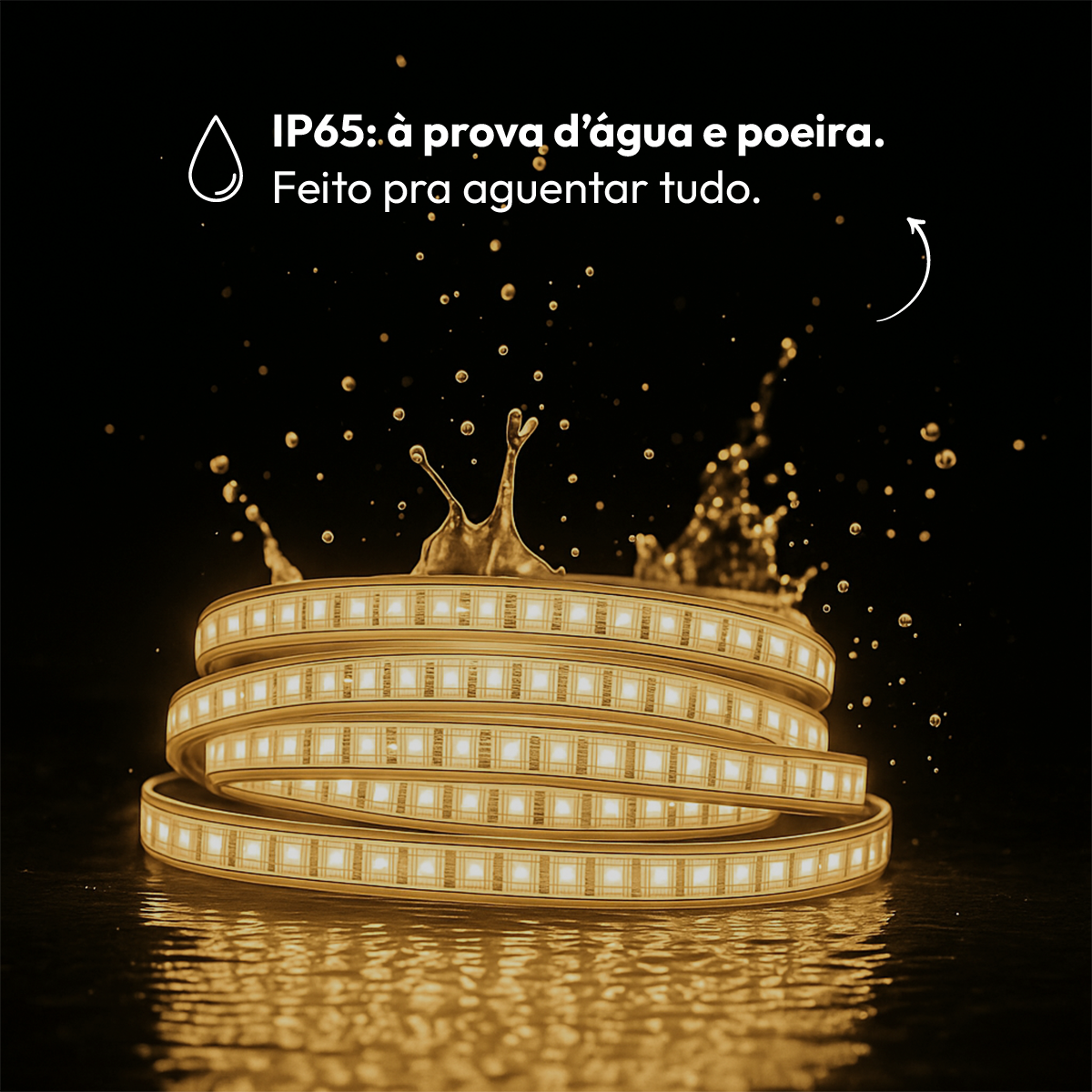 Fita Led Facile Risk 5m 12w 4000k Branco Neutro127v a prova d'água Alut