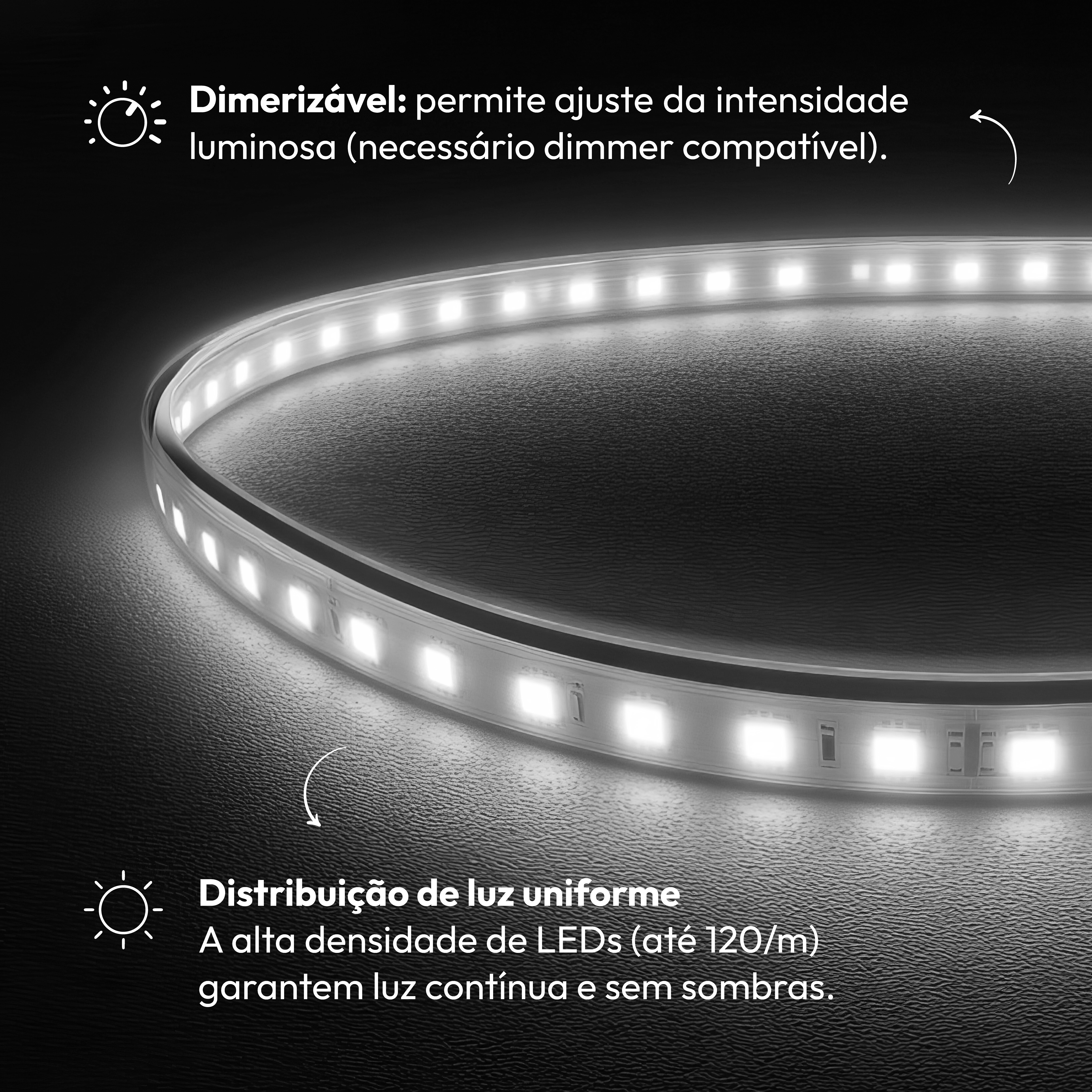 Fita Led Facile Basic 5m 7w 6500k 127v a prova d'água Alut