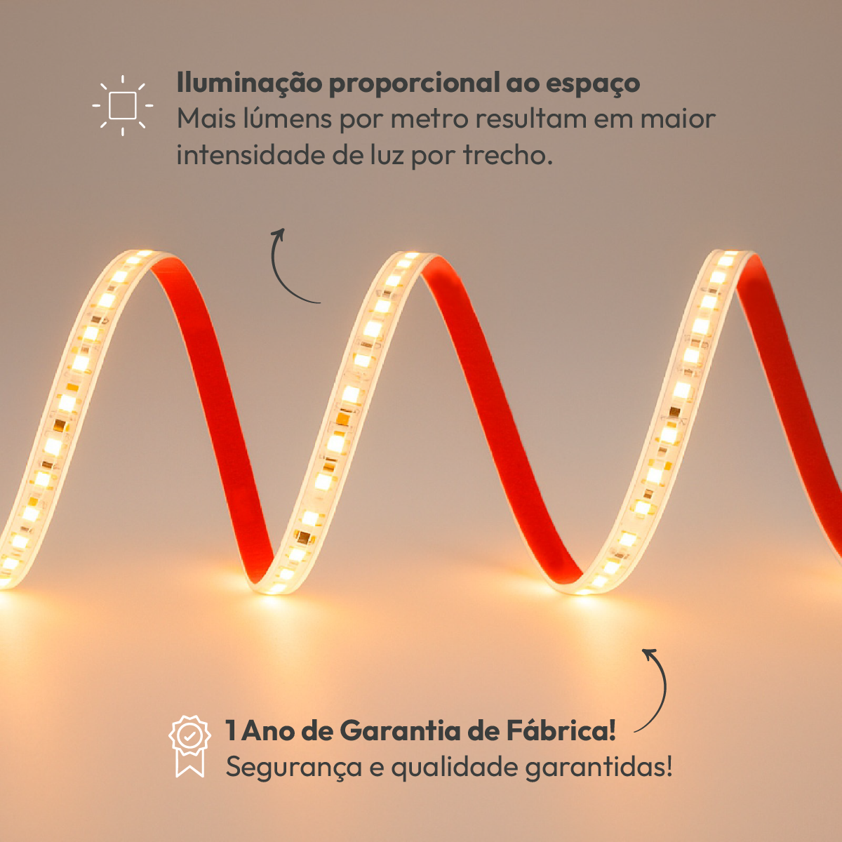 Fita Led Facile Basic 5m 7w 2700k Branco Quente 220v a prova d'água Alut