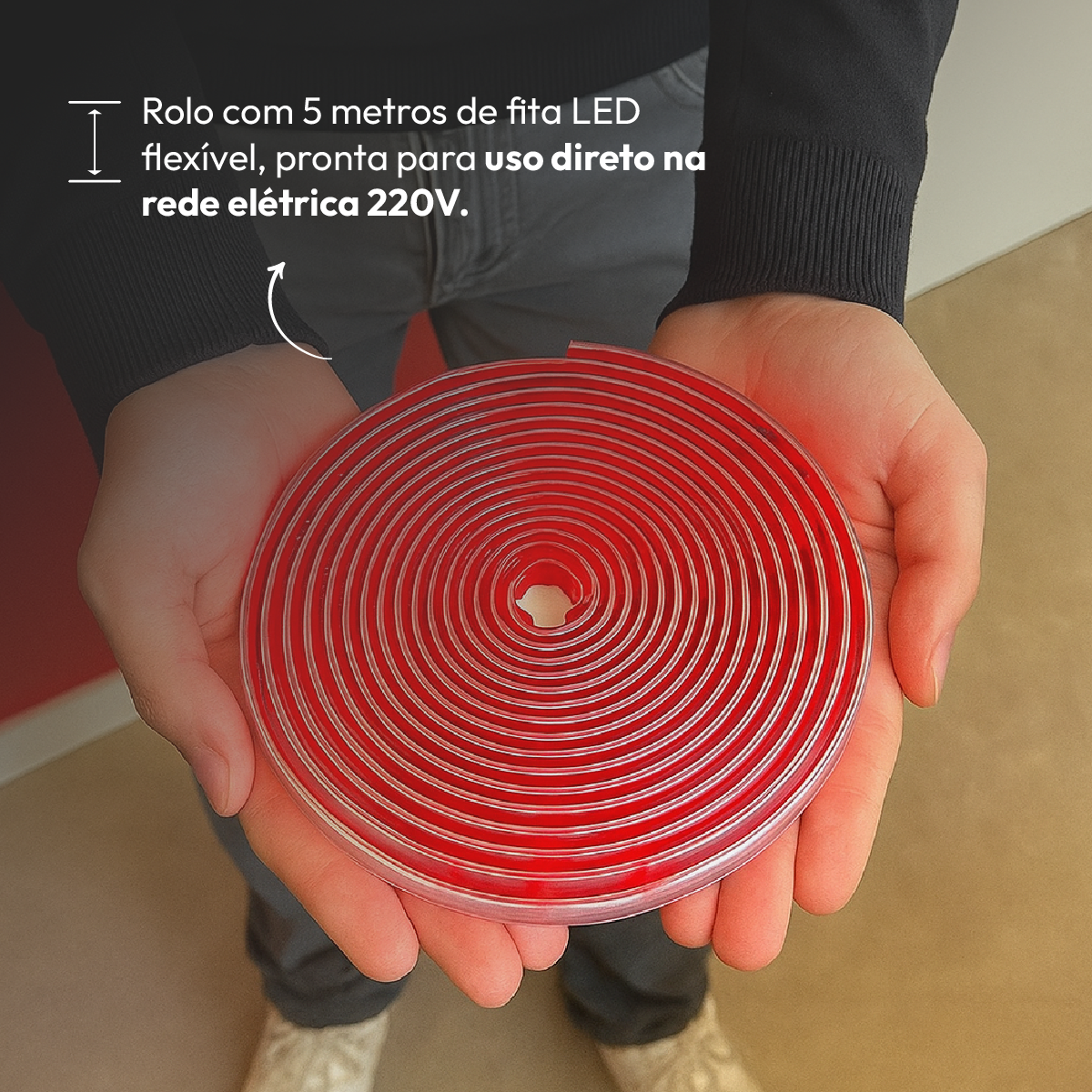 Fita Led Facile Basic 5m 7w 4000k 220v a prova d'água Alut