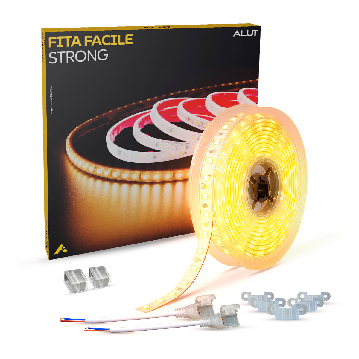 Fita Led Facile Strong 5m 20w 2700k 127v aprova d'água Alut