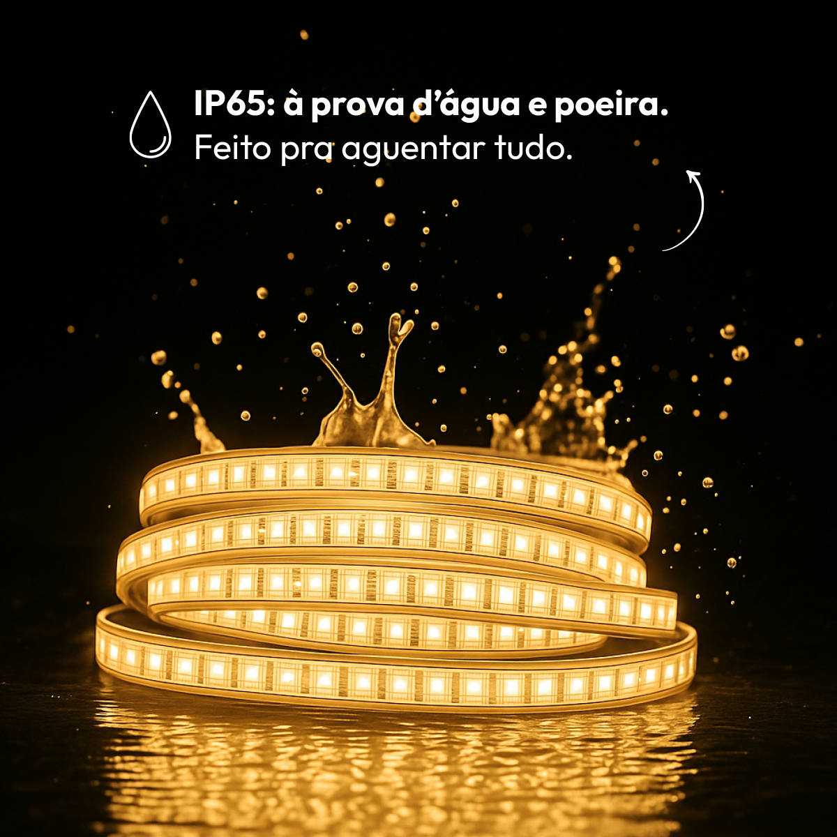 Fita Led Facile Strong 5m 20w 2700k Branco Quente 127v aprova d'água Alut