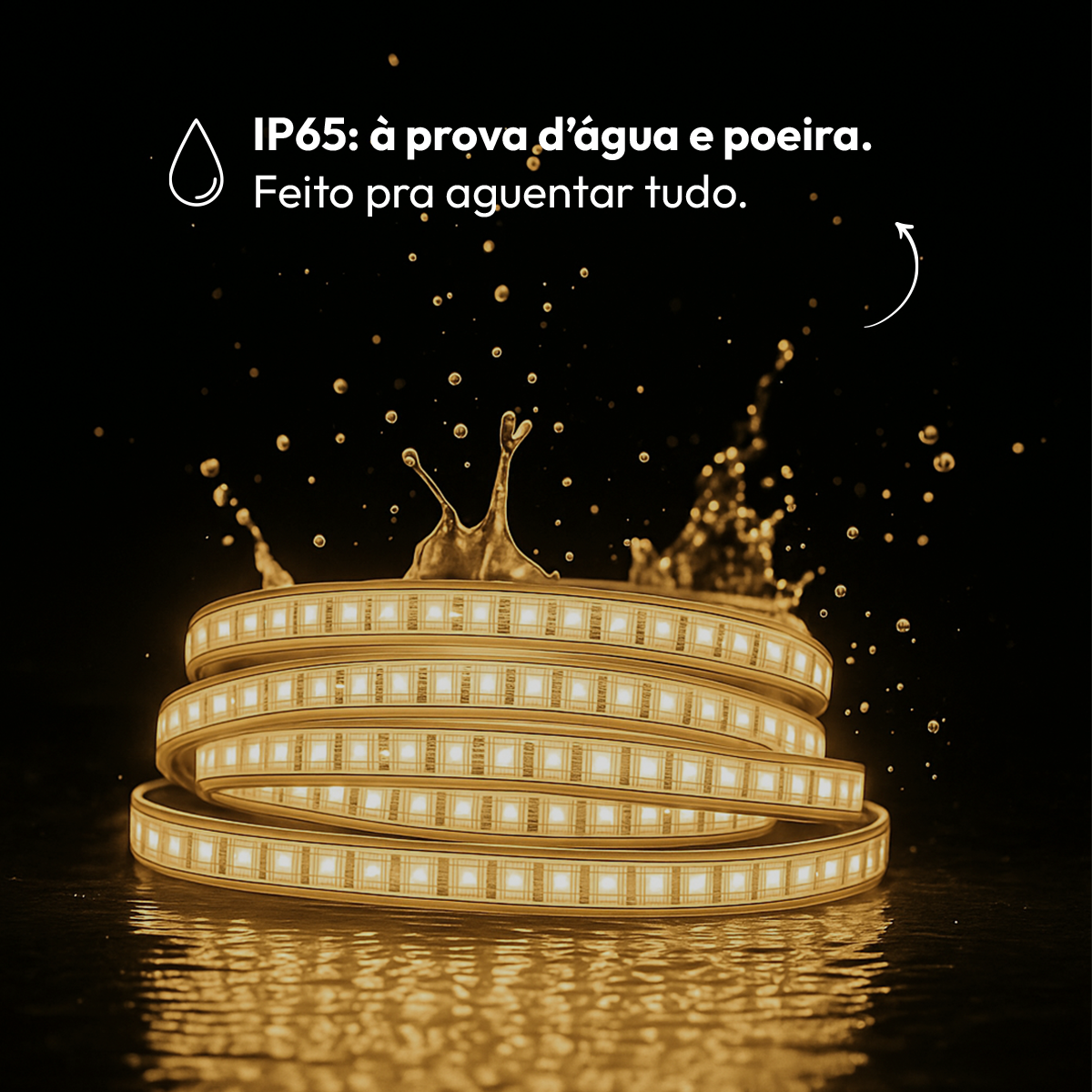 Fita Led Facile Strong 5m 20w 4000k Branco Neutro 127v aprova d'água Alut
