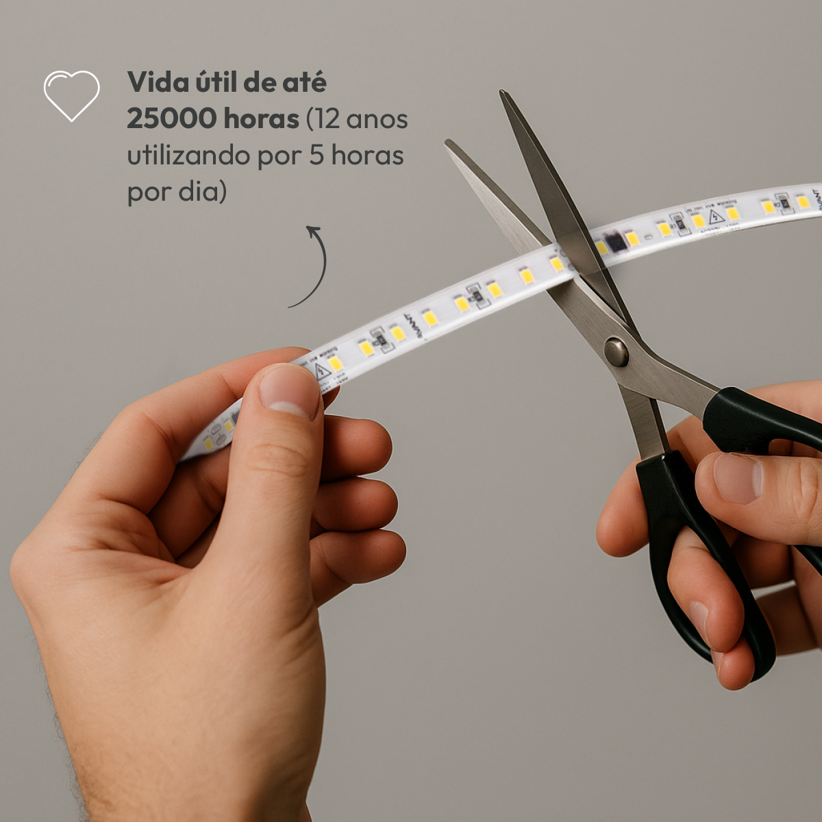 Fita Led Facile Strong 5m 20w 2700k 220v aprova d'água Alut