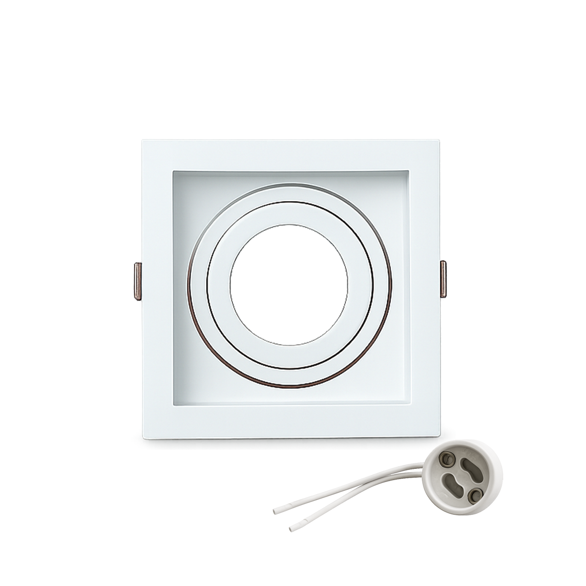 Spot Led Recuado Embutir Gu10 MR16 Quadrado Branco Alut