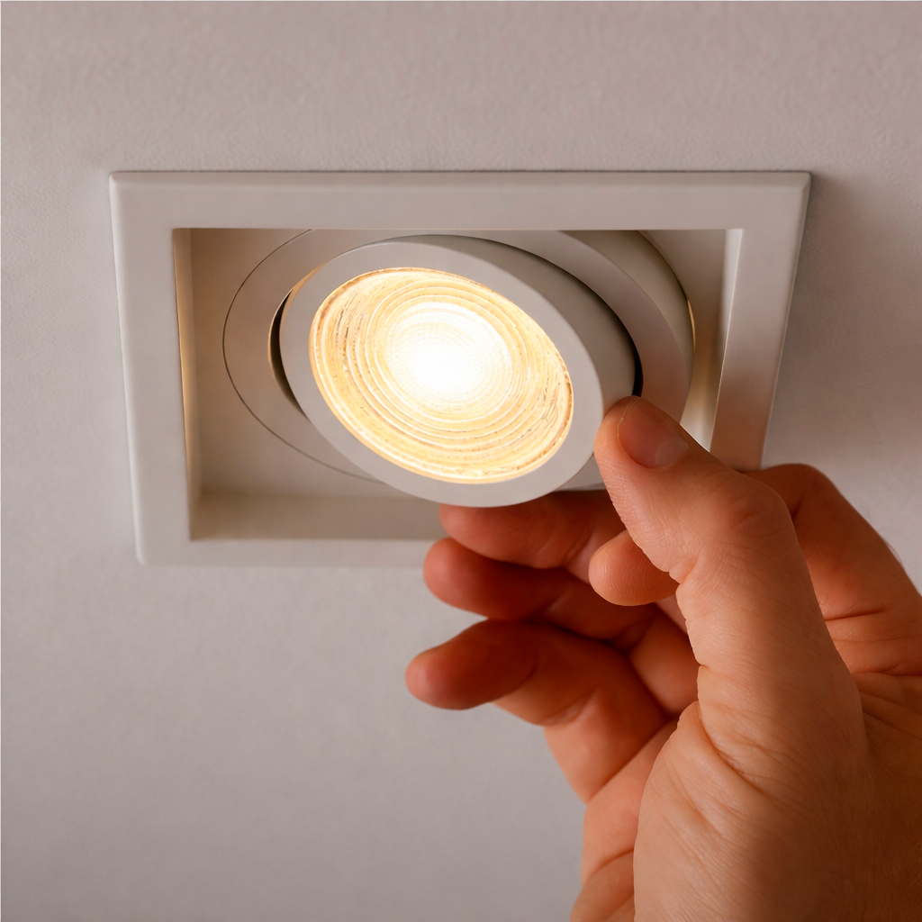 Spot Led Recuado Embutir E27 Par20 Quadrado Branco Policarbonato Alut