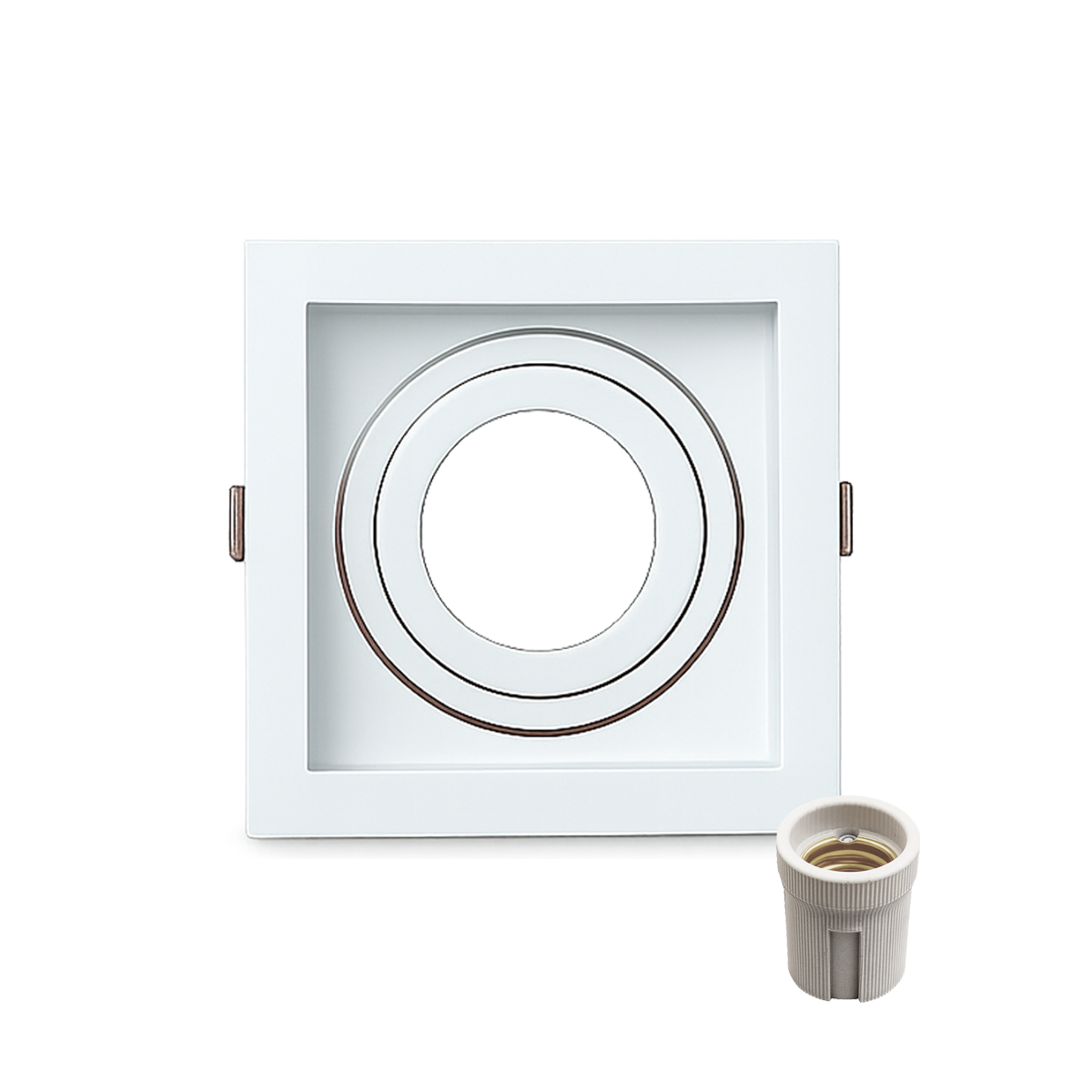 Spot Led Recuado Embutir E27 Par20 Quadrado Branco Alut