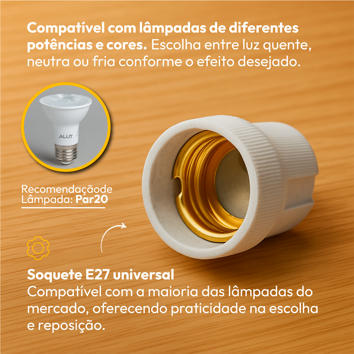 Spot Led Recuado Duo Embutir E27 Par20 Quadrado Branco Alut