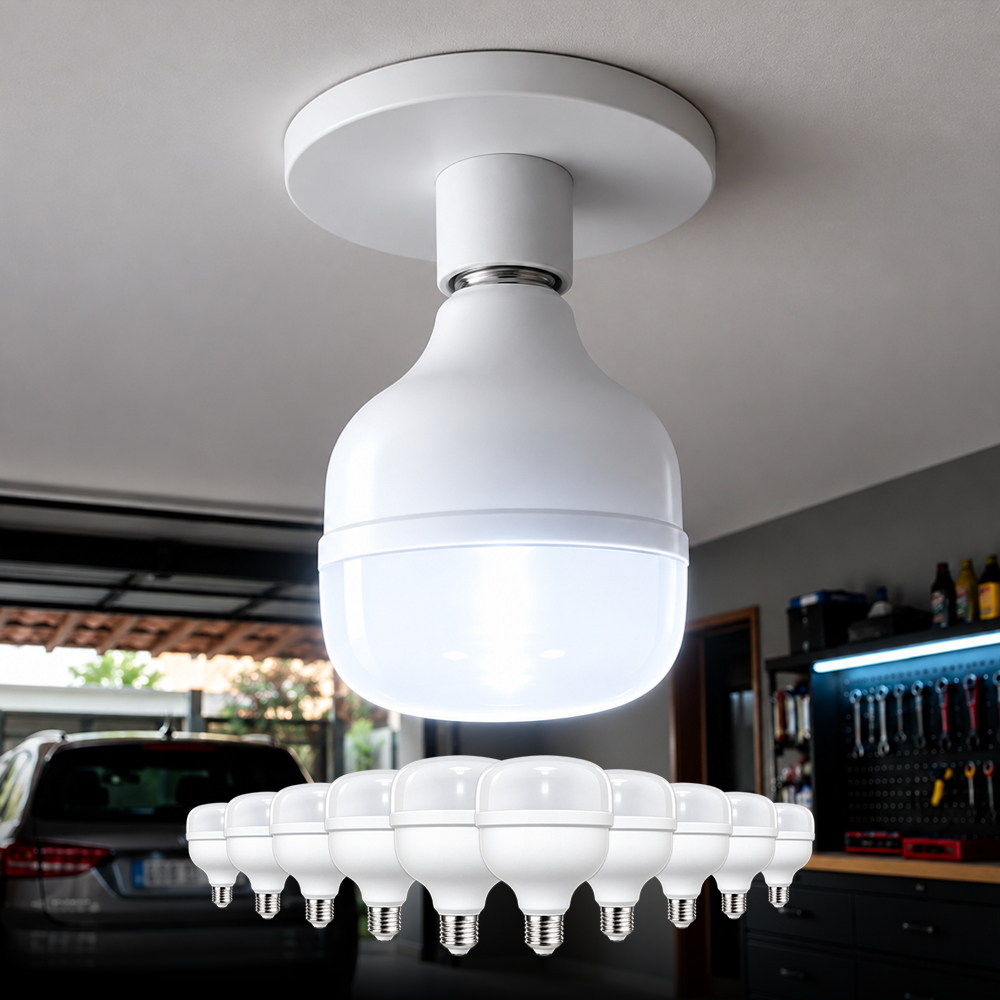 Kit 10 Lâmpadas Led Bulbo Hp 100w 6500k Branco Frio E27 Bivolt IP20 Alut