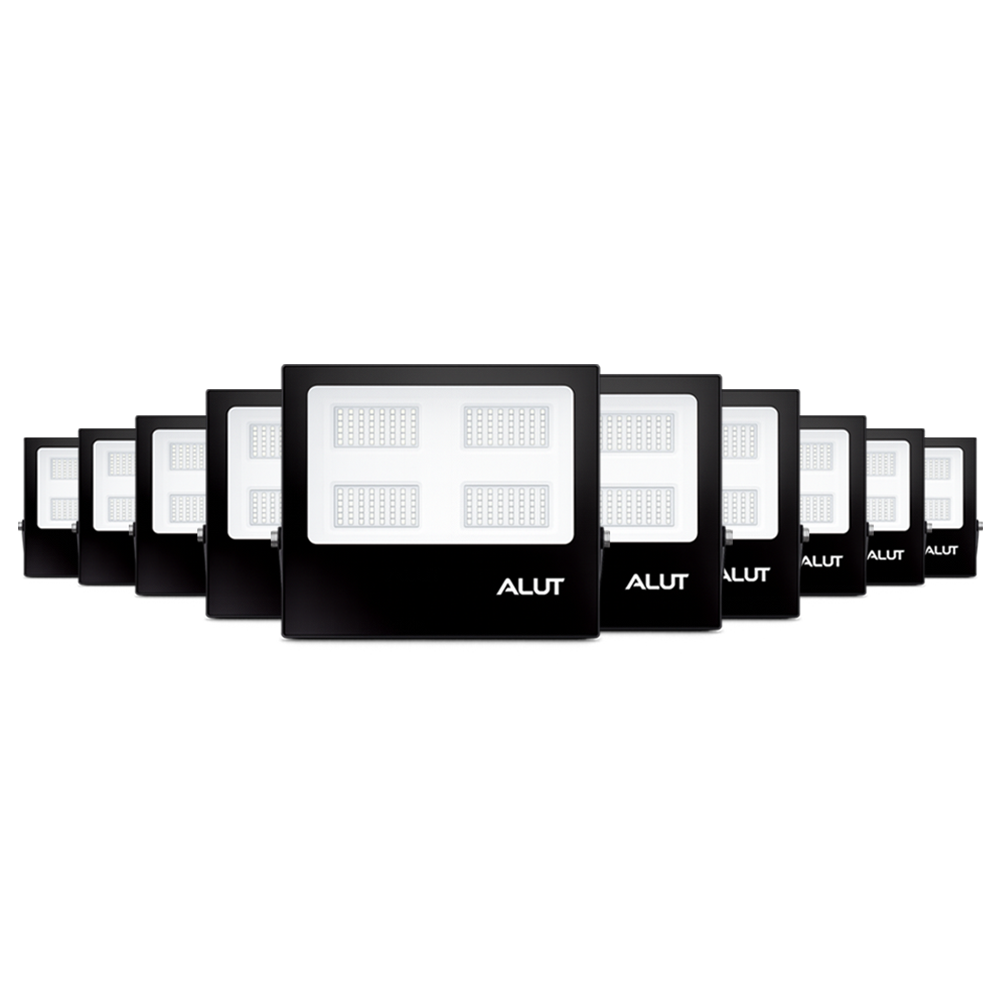 Kit 10 Refletor Led 200W 6500k Branco Frio Bivolt IP66 Alut