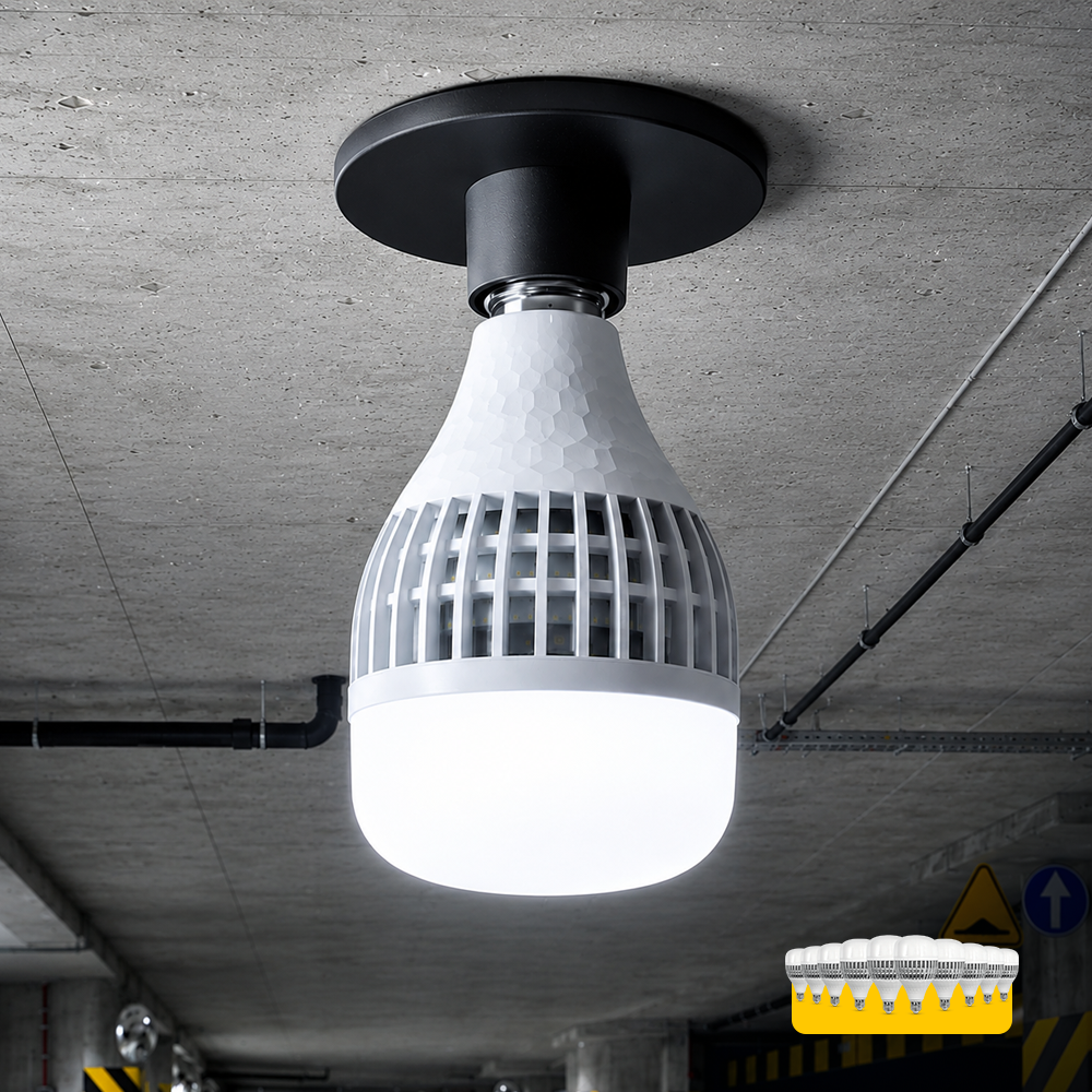 Kit 10 Lâmpadas Led Bulbo HP 70W 6500K Branco Frio Bivolt E27 Alut