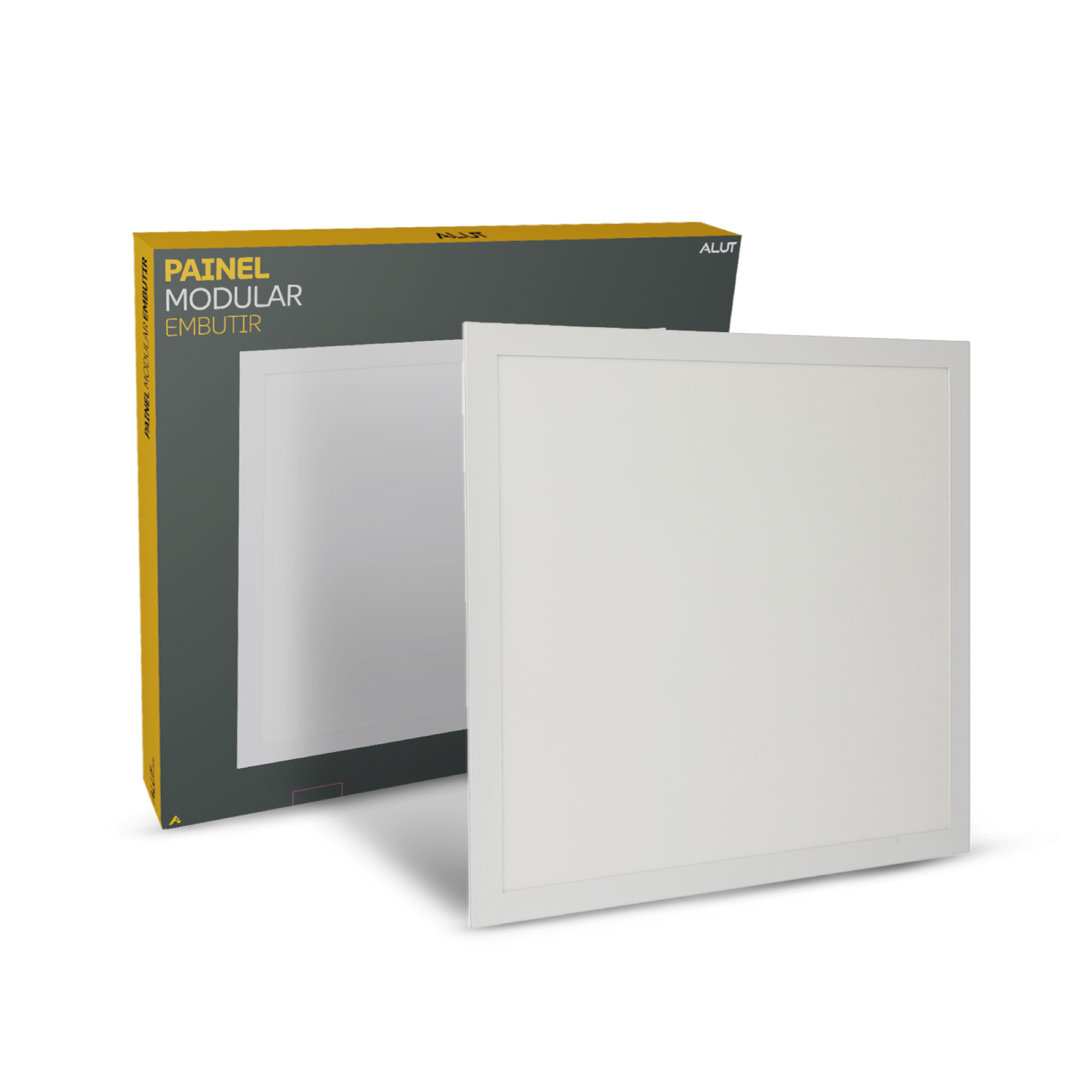 Kit 10 Painel Led Plafon 50w 6500k Bivolt Embutir 60x60 Quadrado Alut