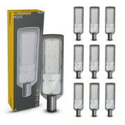 Kit 10 Luminárias Led Poste Estacionamento 200W 6500k Bivolt IP66 Alut