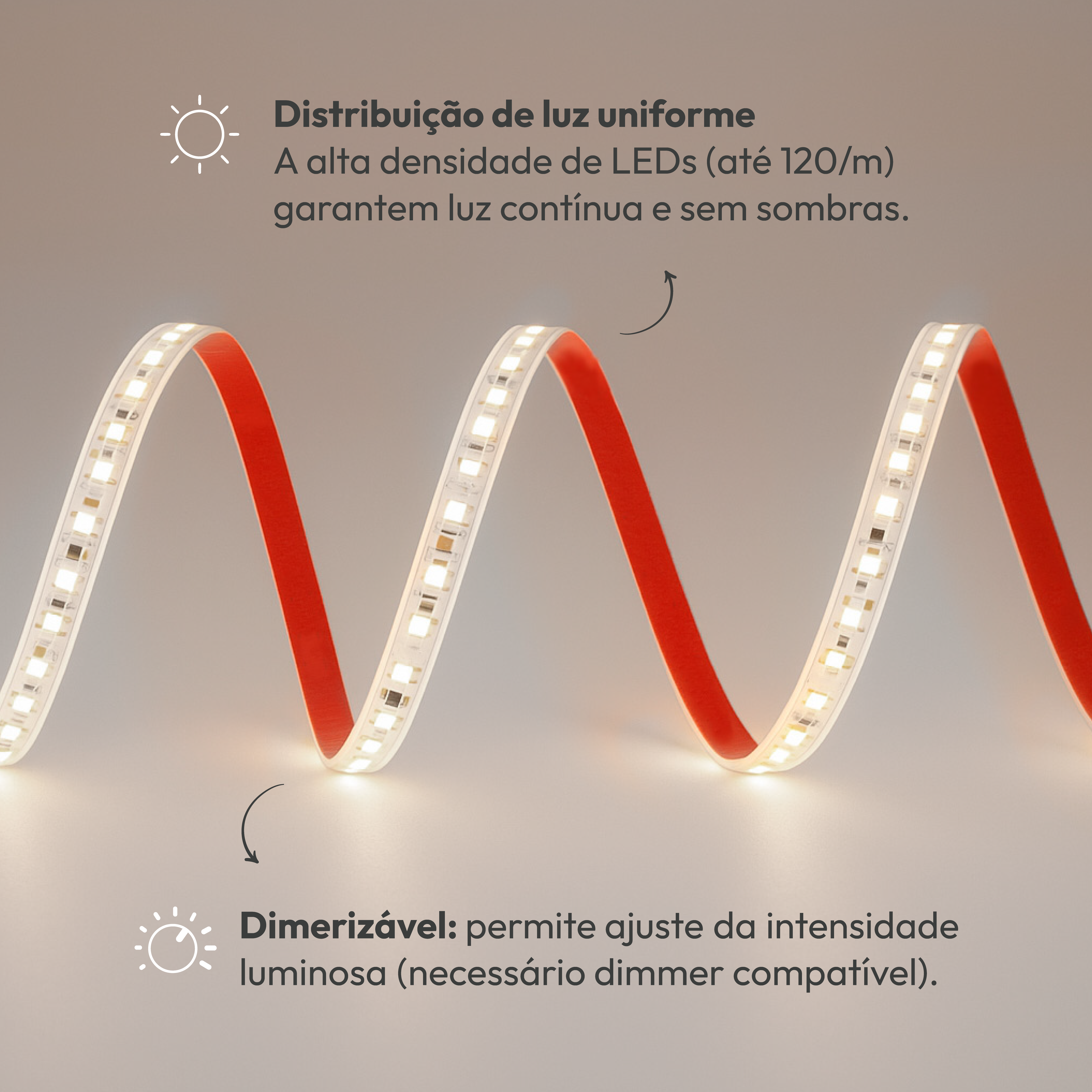 Fita Led Facile 10w 50m 6500K 127V Tensão Direta Alut