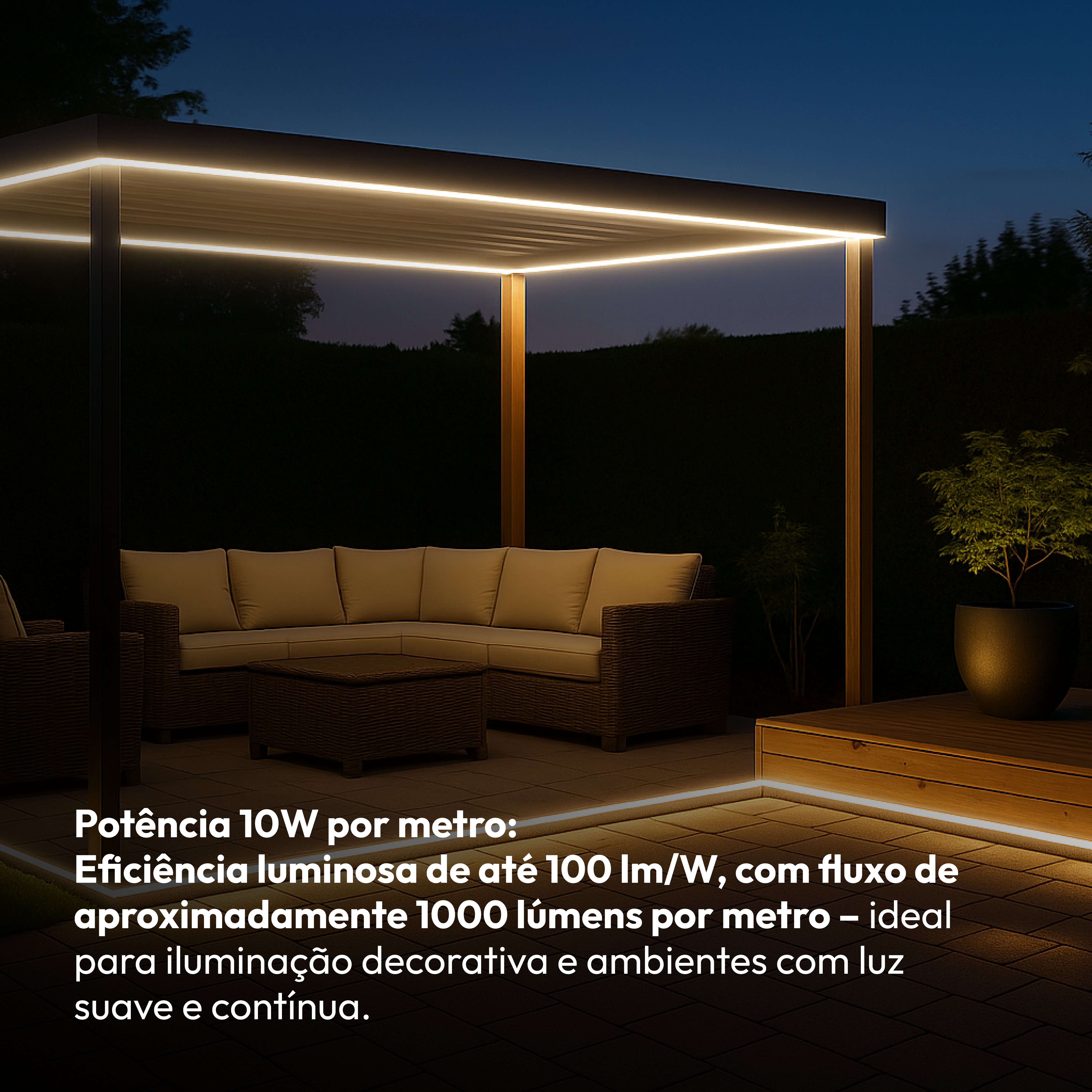Fita Led Facile 10w 50m 4000K Branco Neutro 127V Tensão Direta Alut
